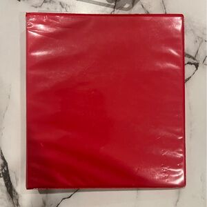 Red Avery Binder with Bonus Sheet Protectors